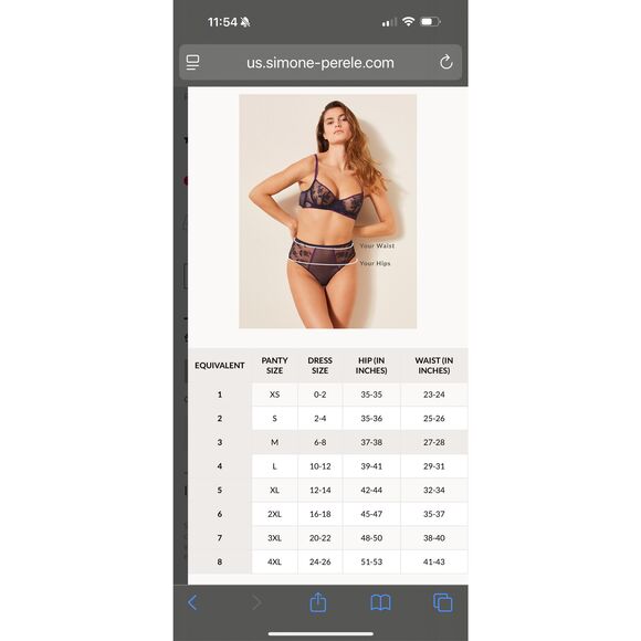 Simone Perele NWT Reve Scalloped Lace Tanga Panty XS(1) - Picture 8 of 8